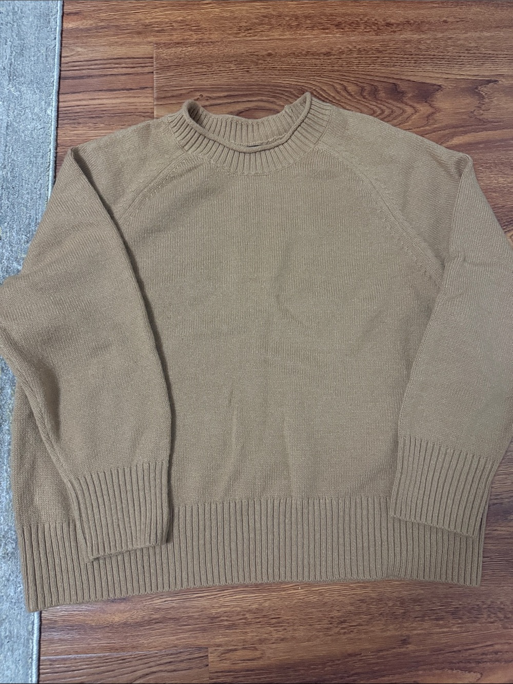 Classic Crewneck Women's Sweater - Camel